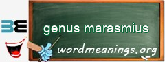 WordMeaning blackboard for genus marasmius